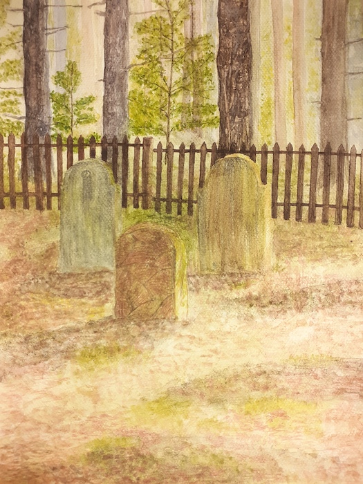 Aquarell Friedhof