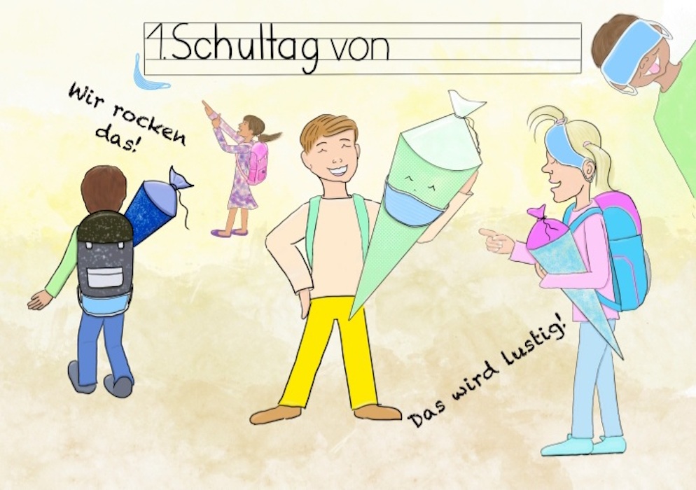 Einschulung Postkarte