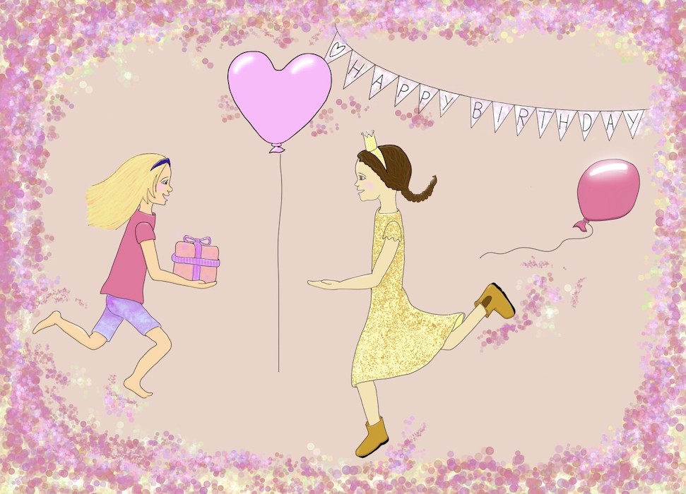 Postkarte Geburtstag-Mädchen